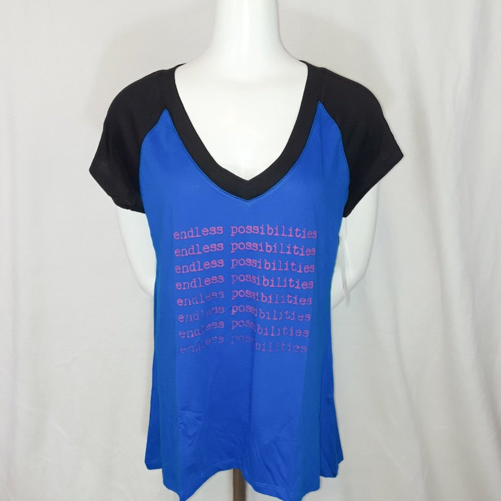 Pink Lotus Black & Blue Endless Possibilities Tee Shirt